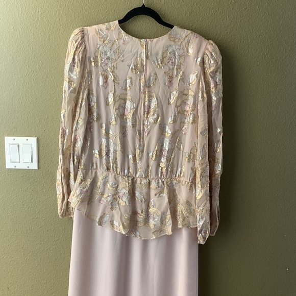 PATRA beautiful metallic sliver gold floral prints on top midi dress Far… - Picture 10 of 13